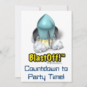 SNUB Launcher™ Rocket Icon Party Invitations