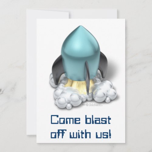 SNUB Launcher Rocket Icon Party Invitations