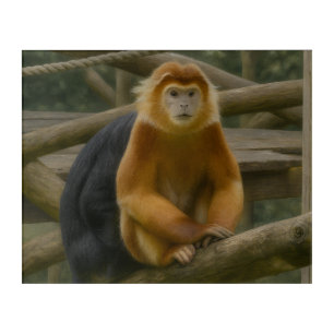 Snub-Nosed Monkey in Woodland Refuge Acrylic Print