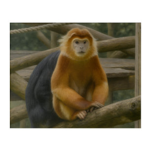 Snub-Nosed Monkey in Woodland Refuge Acrylic Print