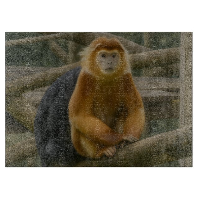 Snub-Nosed Monkey in Woodland Refuge Cutting Board (Front)