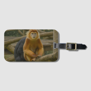 Snub-Nosed Monkey in Woodland Refuge Luggage Tag
