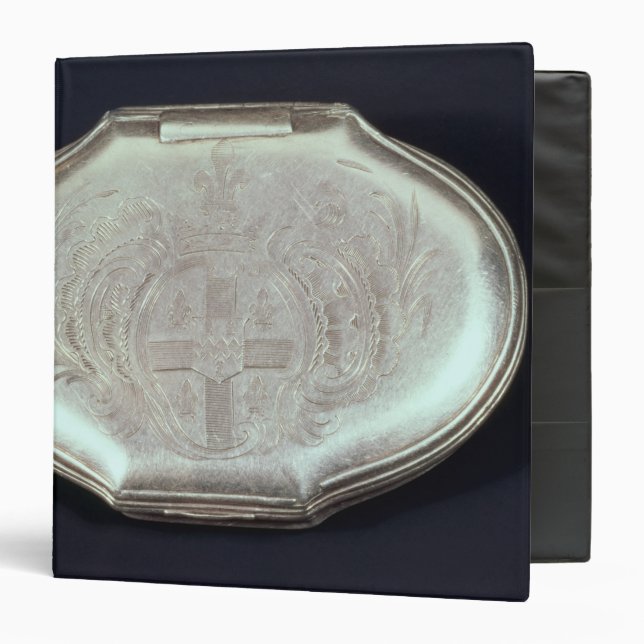 Snuff box embossed with a coat of arms, c.1820 binder (Front/Inside)