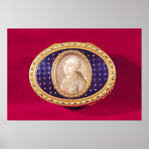 Snuffbox with a portrait miniature of Louis Poster