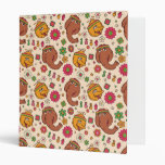 Snuffleupagus and Big Bird Groovy Flower Pattern 3 Ring Binder