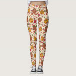 Snuffleupagus and Big Bird Groovy Flower Pattern Leggings