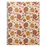 Snuffleupagus and Big Bird Groovy Flower Pattern Notebook