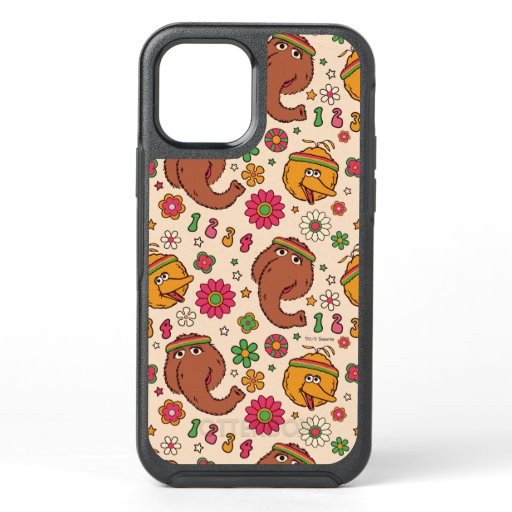 Snuffleupagus and Big Bird Groovy Flower Pattern OtterBox Symmetry iPhone 12 Case