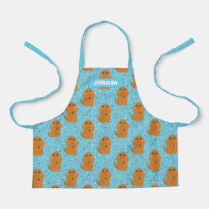 Snuffleupagus Blue Stars & Dots Pattern Apron