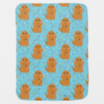 Snuffleupagus Blue Stars &amp; Dots Pattern Baby Blanket