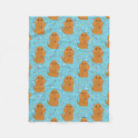 Snuffleupagus Blue Stars &amp; Dots Pattern Fleece Blanket