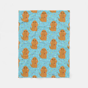 Snuffleupagus Blue Stars & Dots Pattern Fleece Blanket