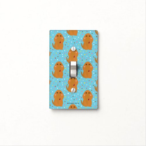 Snuffleupagus Blue Stars  Dots Pattern Light Switch Cover