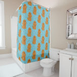 Snuffleupagus Blue Stars &amp; Dots Pattern Shower Curtain
