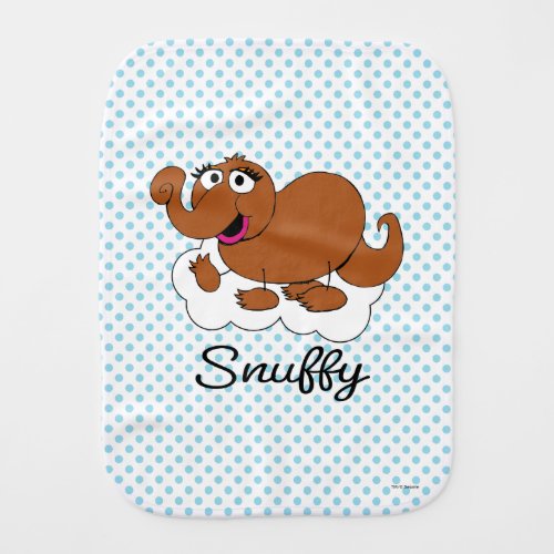 Snuffleupagus Doodley Graphic Baby Burp Cloth