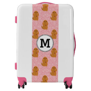 Snuffleupagus Pink Polka Dot Pattern Luggage