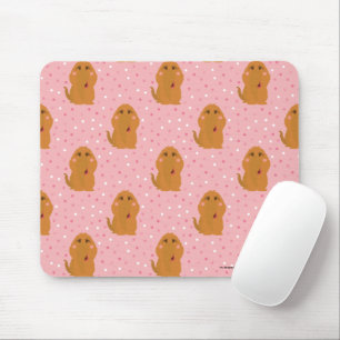 Snuffleupagus Pink Polka Dot Pattern Mouse Pad