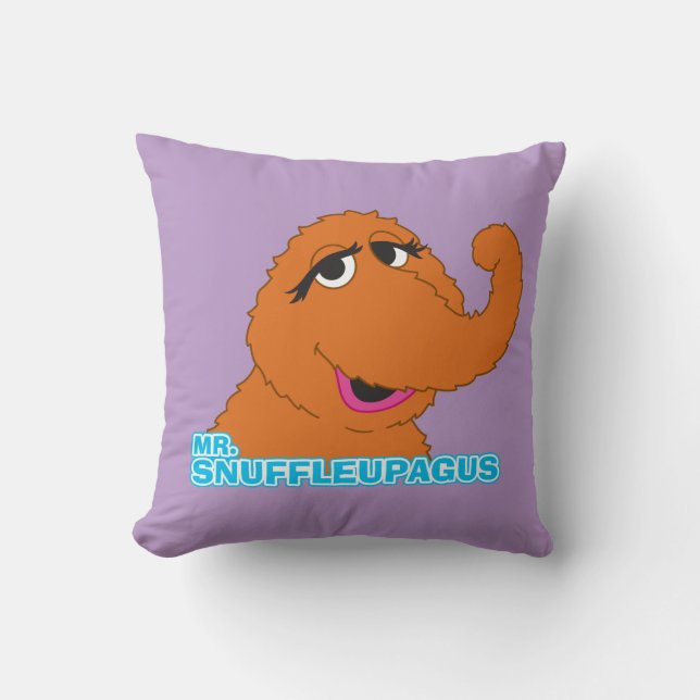 Snuffleupagus Relaxed Throw Pillow (Front)