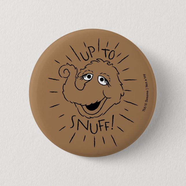 Snuffleupagus Skate Logo - Up To Snuff Button (Front)