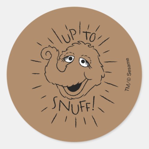 Snuffleupagus Skate Logo _ Up To Snuff Classic Round Sticker