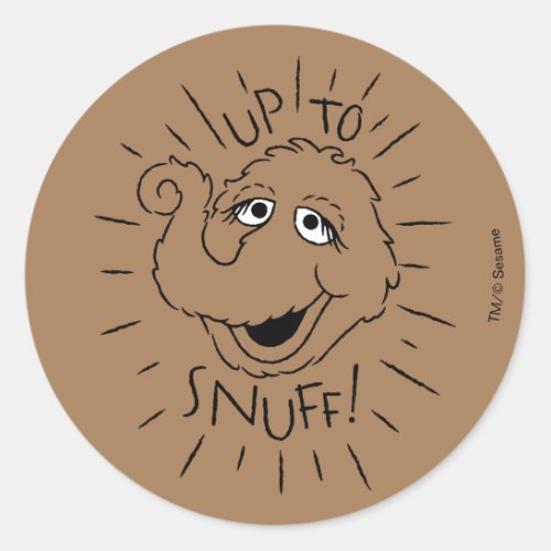 Snuffleupagus Skate Logo _ Up To Snuff Classic Round Sticker