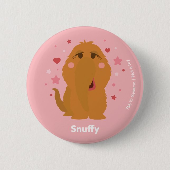 Snuffy Hearts & Stars Graphic Button (Front)
