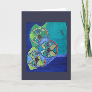 Snug as 3 Pugs Holiday Card