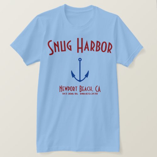SNUG HARBOR CLASSIC BEACH BAR NEWPORT BEACH T_Shirt