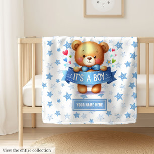 Snug It’s a Boy Teddy Blanket for Little Baby Boy