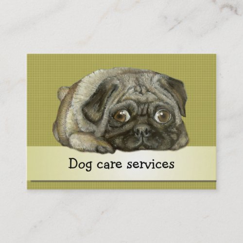 Snug pug business card templates