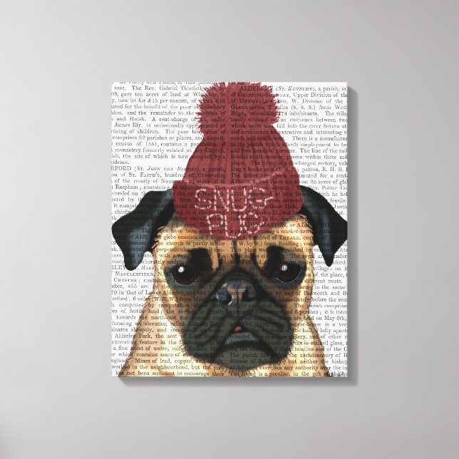 Snug Pug Canvas Print (Front)