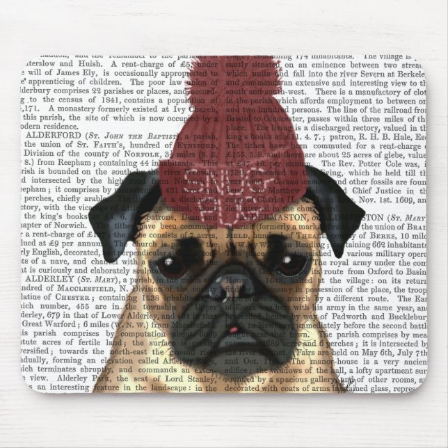 Snug Pug Mouse Pad (Front)