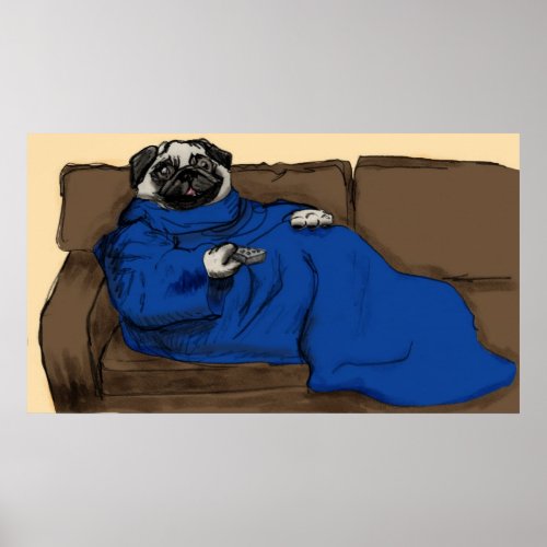 Snug Pug Poster