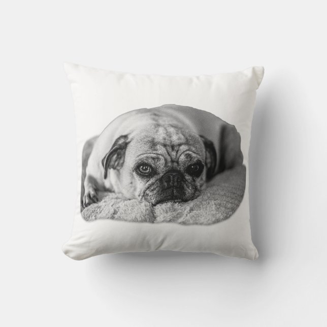 Snug Rest, Cozy Texture Throw Pillow (Front)