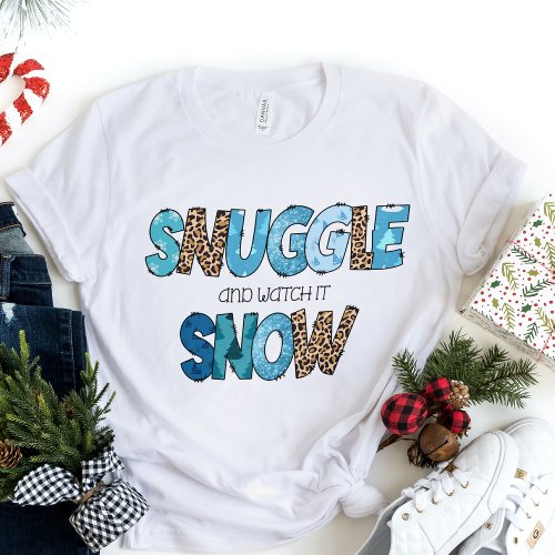 Snuggle And Watch It Snow Winter Christmas Holiday T_Shirt