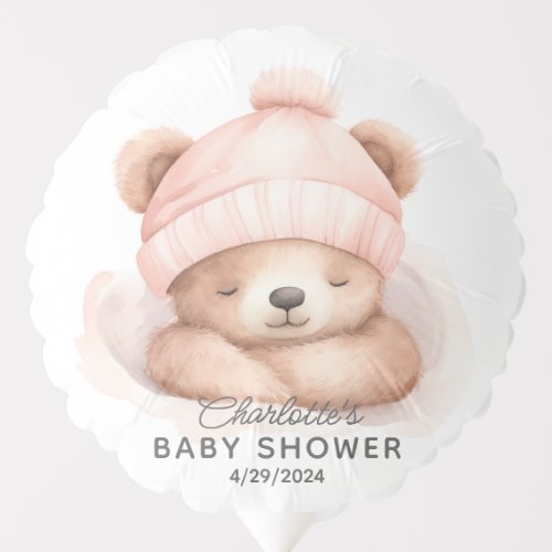 Snuggle Bear Baby Shower Balloon