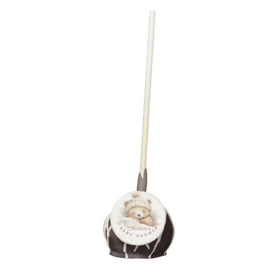 Snuggle Bear Baby Shower Balloon Cake Pops (Front)