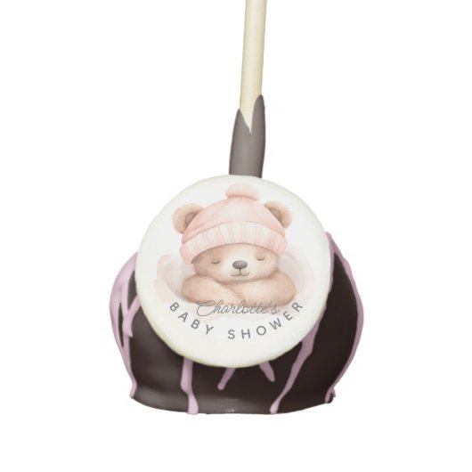 Snuggle Bear Baby Shower Balloon Cake Pops (Front)