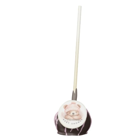Snuggle Bear Baby Shower Balloon Cake Pops (Front)