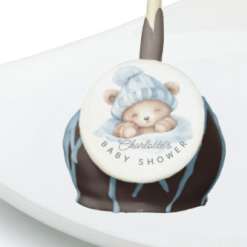 Snuggle Bear Baby Shower Balloon Cake Pops by invitationstop at Zazzle