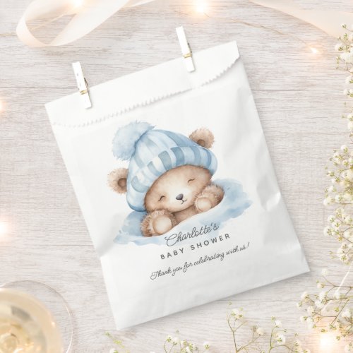 Snuggle Bear Baby Shower Favor Bag