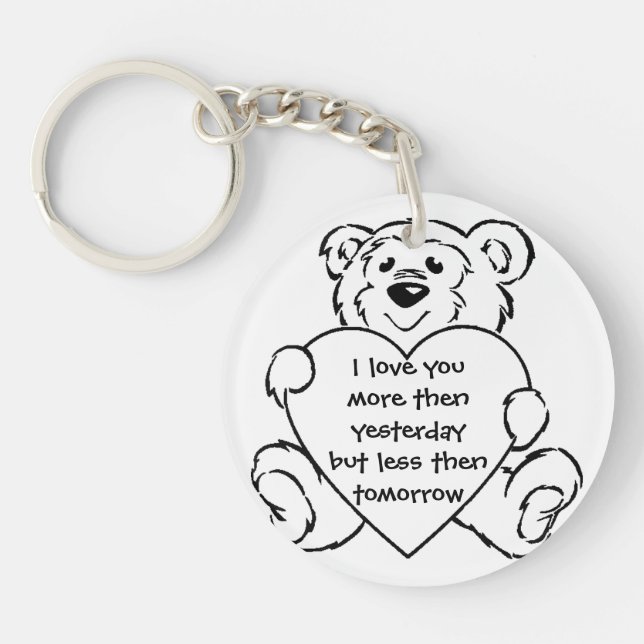 Snuggle Bear Keychain (Front)