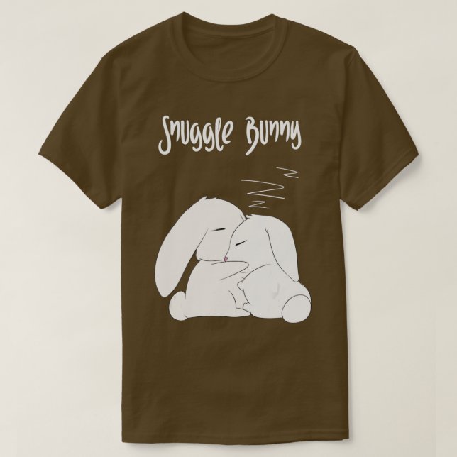 Snuggle Bunny - Funny Sleeping Rabbits  T-Shirt (Design Front)