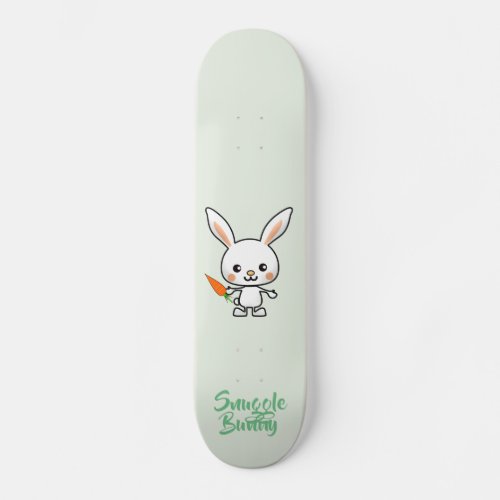 Snuggle Bunny Kawaii Custom Skateboard