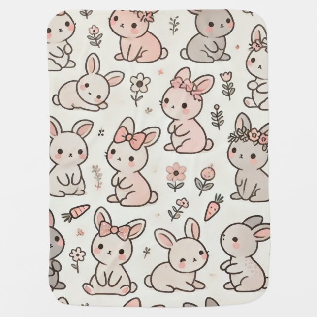 Snuggle Bunny: Ultra-Soft Baby Blanket (Front)