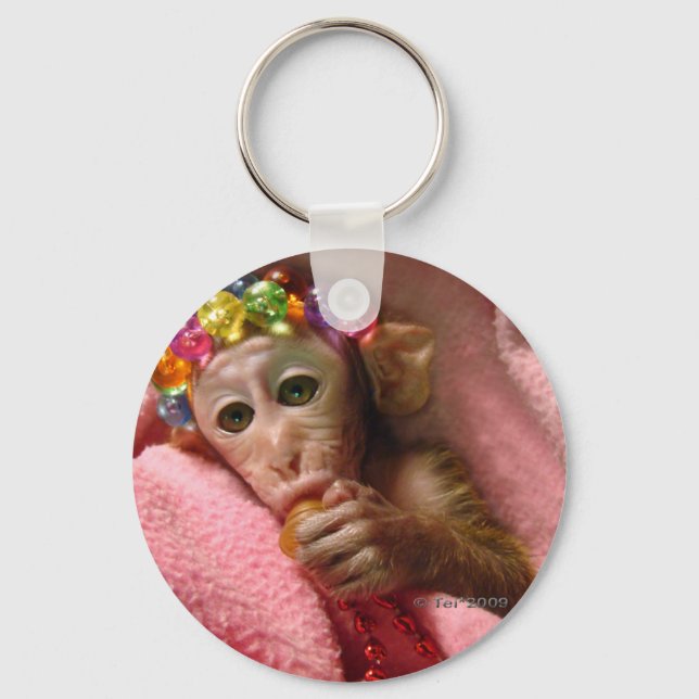 Snuggle Monkey Keychain (Front)