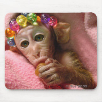 Snuggle Monkey Mouse Pad