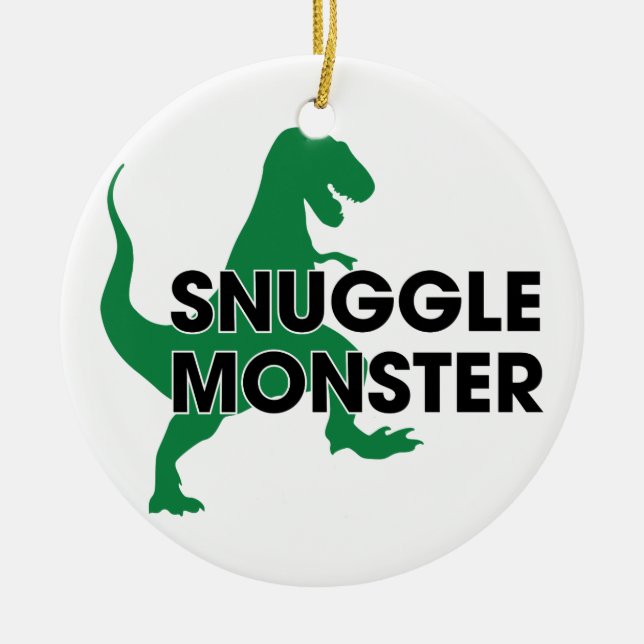 Snuggle Monster Ceramic Ornament (Front)