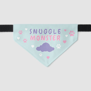 Snuggle Monster Paw Heart Funny Cat Pet Bandana  Collar