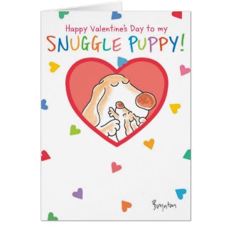 SNUGGLE PUPPY Valentines by Boynton Greeting Card